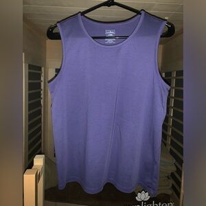 L.L. Bean Lavender Pima Cotton Sleeveless Top